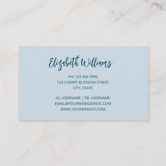 oceaanreisbureau visitekaartje (Achterkant)