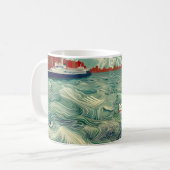 Oceaanscène met Seagull Coffee Mok (Voorkant links)