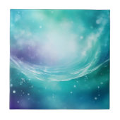 Oceaanscène met wervelende Waterverf Tegeltje (Voorkant)