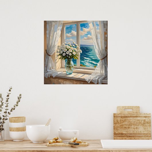 oceaanscène poster (Keuken)