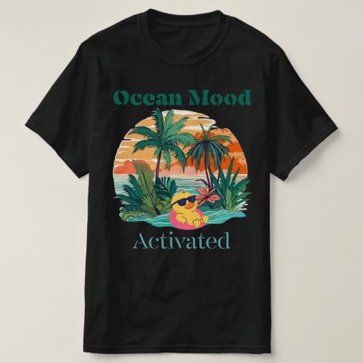 Oceaanstemming Geactiveerd T-shirt – Zomerstrandst (Design voorkant)