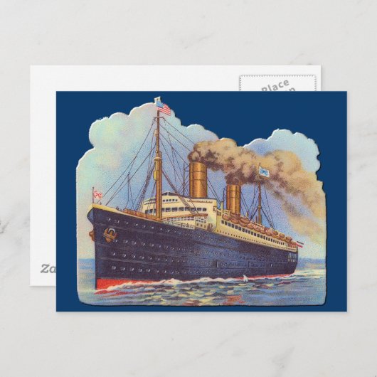 oceaanstoomlijnschip briefkaart (Voorkant / Achterkant)