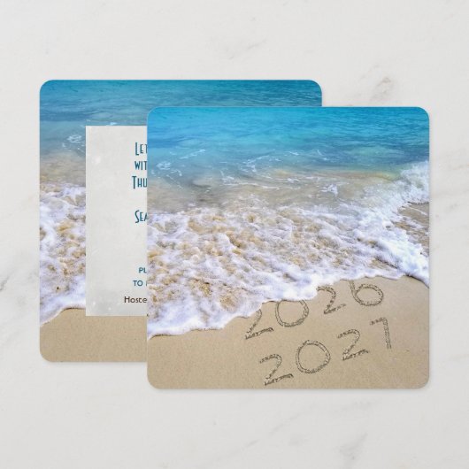 Oceaanstrand 2027 Nieuwjaarsfeest Kaart (Voorkant / Achterkant)