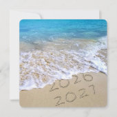 Oceaanstrand 2027 Nieuwjaarsfeest Kaart (Voorkant)