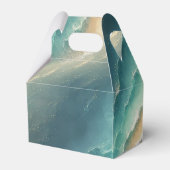 Oceaanstrand Blauwe Aquarel Zomer Bedankdoosjes (Achterkant)