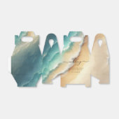 Oceaanstrand Blauwe Aquarel Zomer Bedankdoosjes (Uitgevouwen)