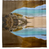 oceaanstrand douchegordijn (Voorkant)