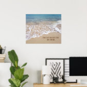 oceaanstrand met inspirerend citaat poster (Thuiskantoor)