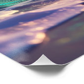 Oceaanstrand met paarse zeester perfect poster (Hoek)