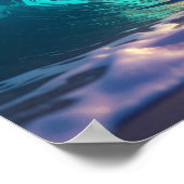 Oceaanstrand met paarse zeester poster (Hoek)