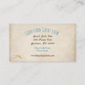 Oceaanstrand met schuimig surf visitekaartje (Achterkant)