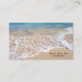 Oceaanstrand met schuimig surf visitekaartje (Voorkant)