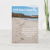 Oceaanstrand met voetafdrukken in het zand Sympath Kaart (Voorkant)