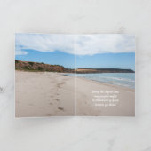 Oceaanstrand met voetafdrukken in het zand Sympath Kaart (Binnen)