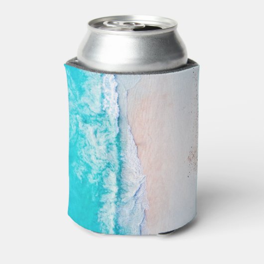 Oceaanstrand, mooi landschap, reisthema. blikjeskoeler (Blikje Achterkant)