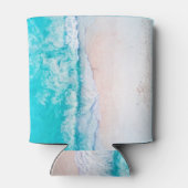 Oceaanstrand, mooi landschap, reisthema. blikjeskoeler (Achterkant)