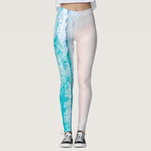 Oceaanstrand, mooi landschap, reisthema. leggings