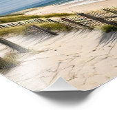 Oceaanstrand scène foto afdruk (Hoek)