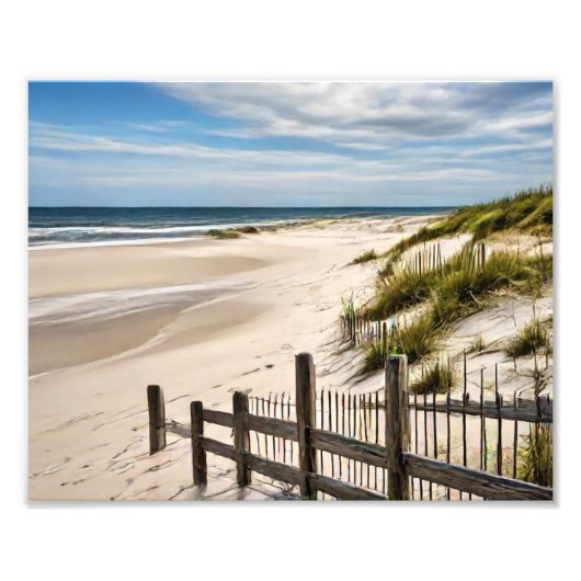 Oceaanstrand scène foto afdruk (Voorkant)