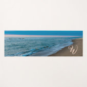 Oceaanstrand Scènes Monogram Initiaal Yogamat (Voorkant (horizontaal))