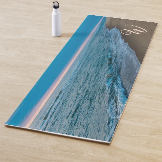 Oceaanstrand Scènes Monogram Initiaal Yogamat (In situ)