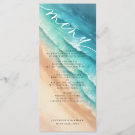 Oceaanstrand Waterverf Elegant Menu