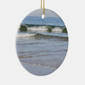 Oceaanstrandfoto Keramisch Ornament (Rechts)