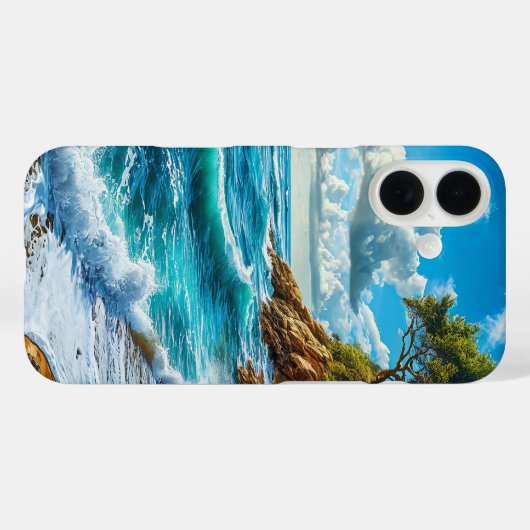 Oceaanstrandgolven Case-Mate iPhone Case (Achterkant (horizontaal))