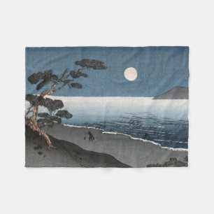 Oceaanstrandzicht van Japanse zonsopgang Fleece Deken