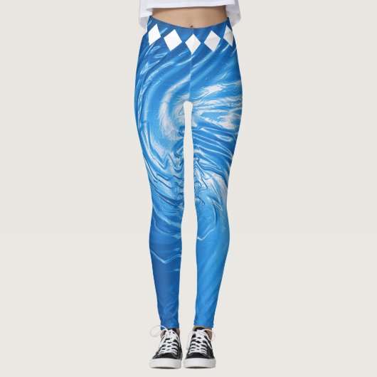 Oceaanstroom Golfcirkel Leggings (Voorkant)