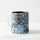 Oceaantegel Tweekleurige Koffiemok (Voorkant links)