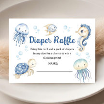 Oceaanthema Baby Shower Jongens Luierspel