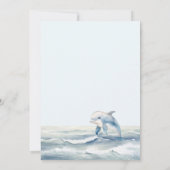 Oceaanthema Waterverf Dolfijn Baby Shower Kaart (Achterkant)