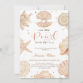 Oceaantje parel baby shower kaart (Voorkant)