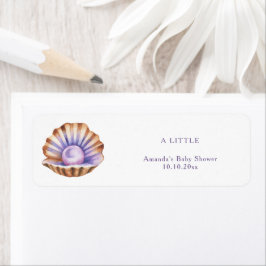 Oceaantje Parel Onder De Zee Baby Shower Etiket