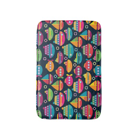 Oceaantransportpatroon Badmat (Voorkant Verticaal)