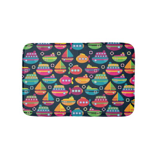 Oceaantransportpatroon Badmat (Voorkant)