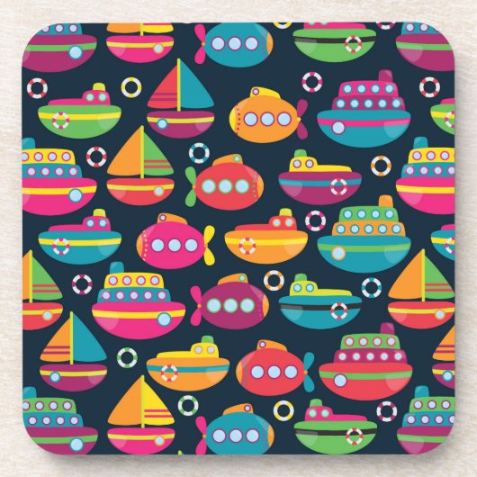 Oceaantransportpatroon Bier Onderzetter (Voorkant)