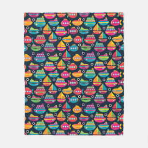 Oceaantransportpatroon Fleece Deken