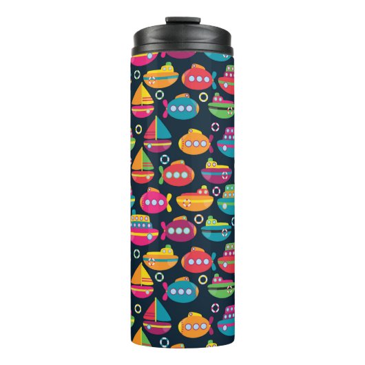 Oceaantransportpatroon Thermosbeker (Voorkant)