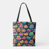 Oceaantransportpatroon Tote Bag (Achterkant)