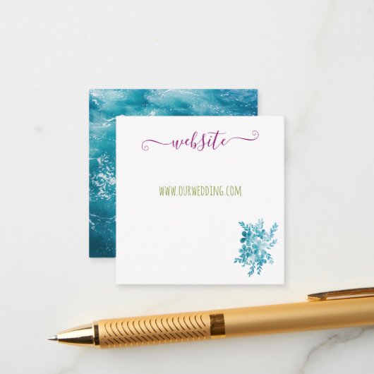 Oceaantroost Bloemige Trouw Bijlage kaart (Voorkant / Achterkant in situ)