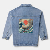 oceaanviben denim jacket (Achterkant)