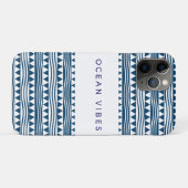 Oceaanvibes geometrisch – marineblauwe kust Case-Mate iPhone case (Achterkant (horizontaal))