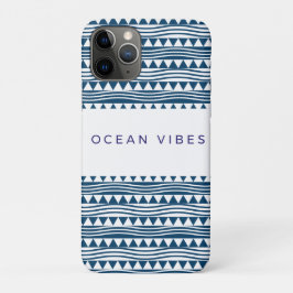 Oceaanvibes geometrisch – marineblauwe kust Case-Mate iPhone case