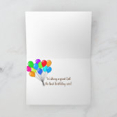 oceaanvis met teken voor verjaardag kaart (Binnen)