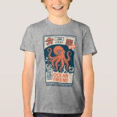 Oceaanvriend Tri-Blend Shirt (Voorkant)