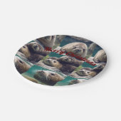 Oceaanvriendelijke Feesten met Walrus papieren bor Papieren Bordje (Gekanteld)