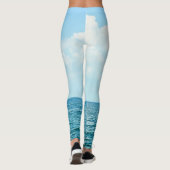 Oceaanwater, heldere blauwe lucht. leggings (Achterkant)