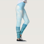 Oceaanwater, heldere blauwe lucht. leggings (Rechts)